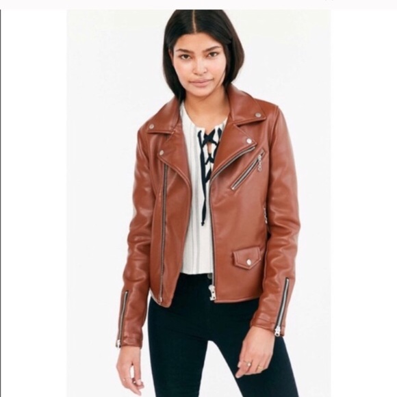 Urban Outfitters Jackets & Blazers - Urban outfitters vegan leather moto scuba jacket